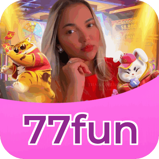 Plataforma 77fun mostrando interface moderna, jogos certificados e recursos de segurança licenciados